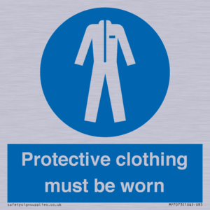 Protective clothing must be worn